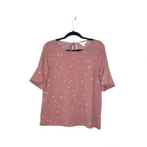 LC Lauren Conrad Pink Floral Blouse